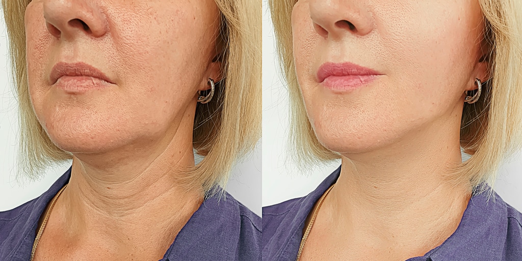 before and after thread lift treatment at our cheshire clinic